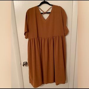 SHEIN Short Sleeve Crossback Dress